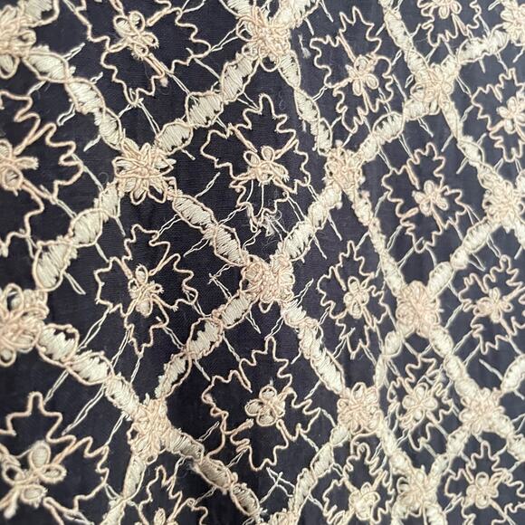 Karavan Boho Maxi Dress XL NWT Sheer Sleeves Gold Embroidery India Festival Goth - Picture 6 of 12